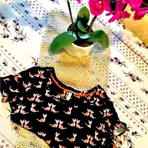 🐈‍⬛ Red Gingham Cat Print Night Shirt 🐈‍⬛